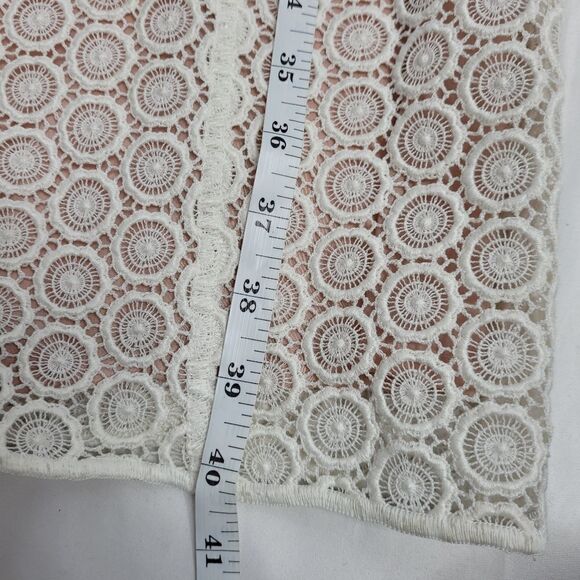 MOSCHINO dress white eyelet lace‎ sleeveless bodycon midi 8 - Picture 15 of 16